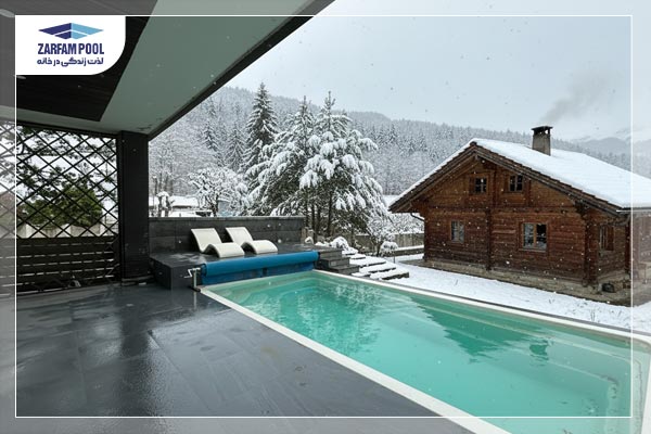 استخر کوچک برای کلبه سوئیسی