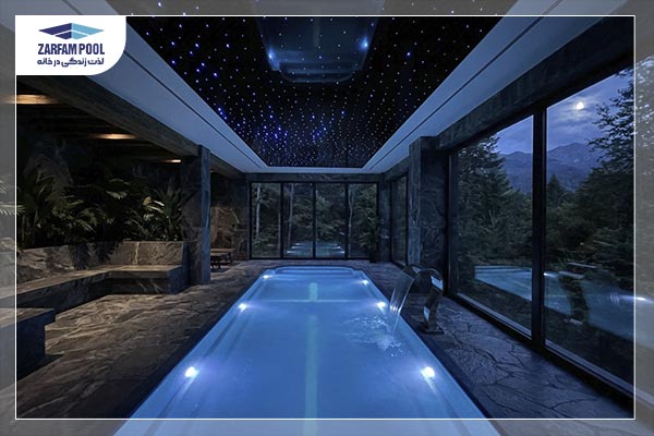 نورپردازی استخر فایبرگلاس
